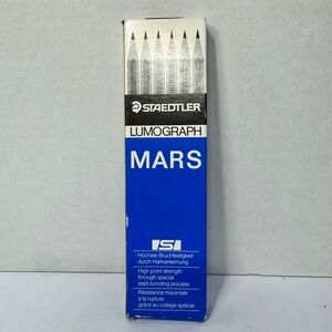Staedtler Mars Lumograph 100 2H Drawing Pencils Vintage 12 Count Made in Germany